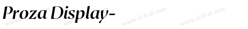 Proza Display字体转换